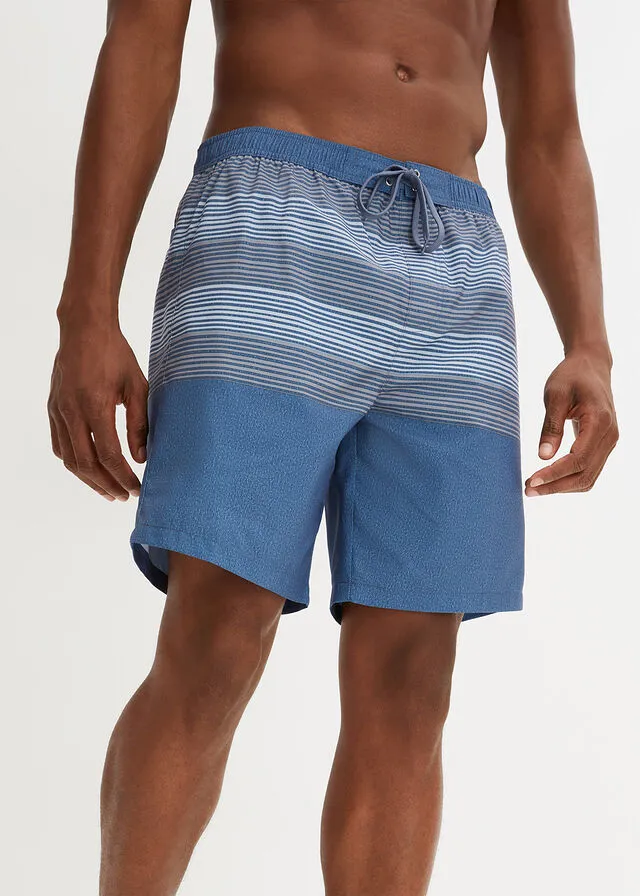 Beach Shorts Blue Striped