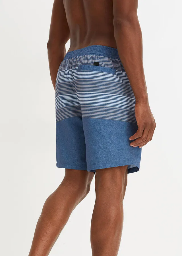 Beach Shorts Blue Striped