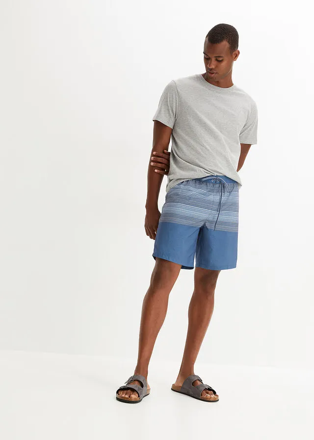 Beach Shorts Blue Striped