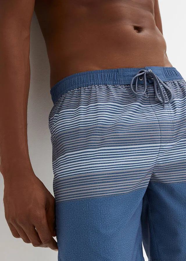 Beach Shorts Blue Striped