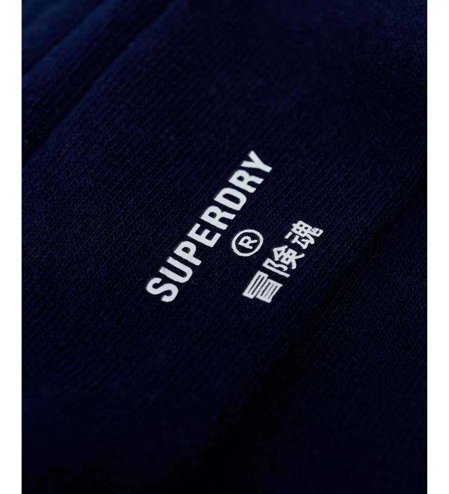Organic cotton ribbed navy unisex socks.