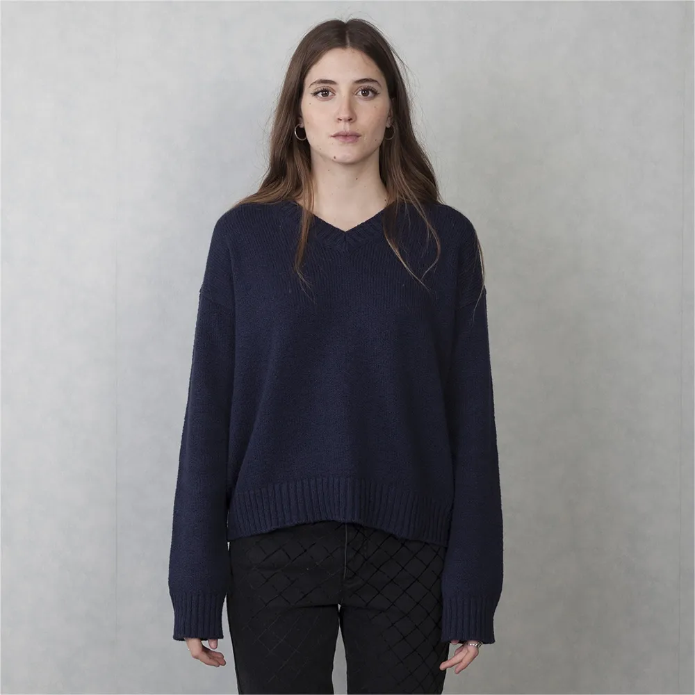 Loro Piana Jersey Pico Algodón Azul T S