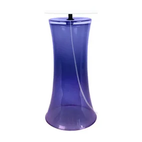 night lamp purple and white round glass