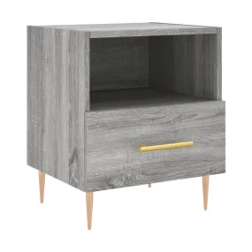 Gray Sonoma 40x35x47.5 cm engineered wood bedside table