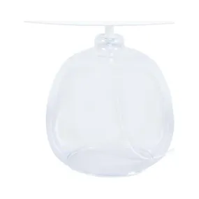 night lamp round clear and white glass