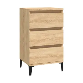 Oak Sonoma Plywood Nightstand 40x35x70 cm