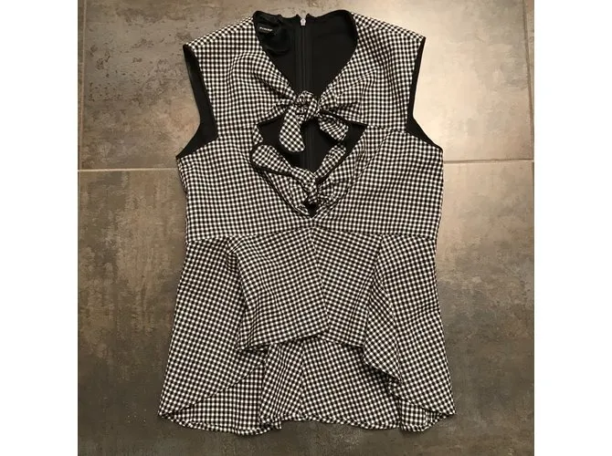 Pinko Tops Negro Blanco 